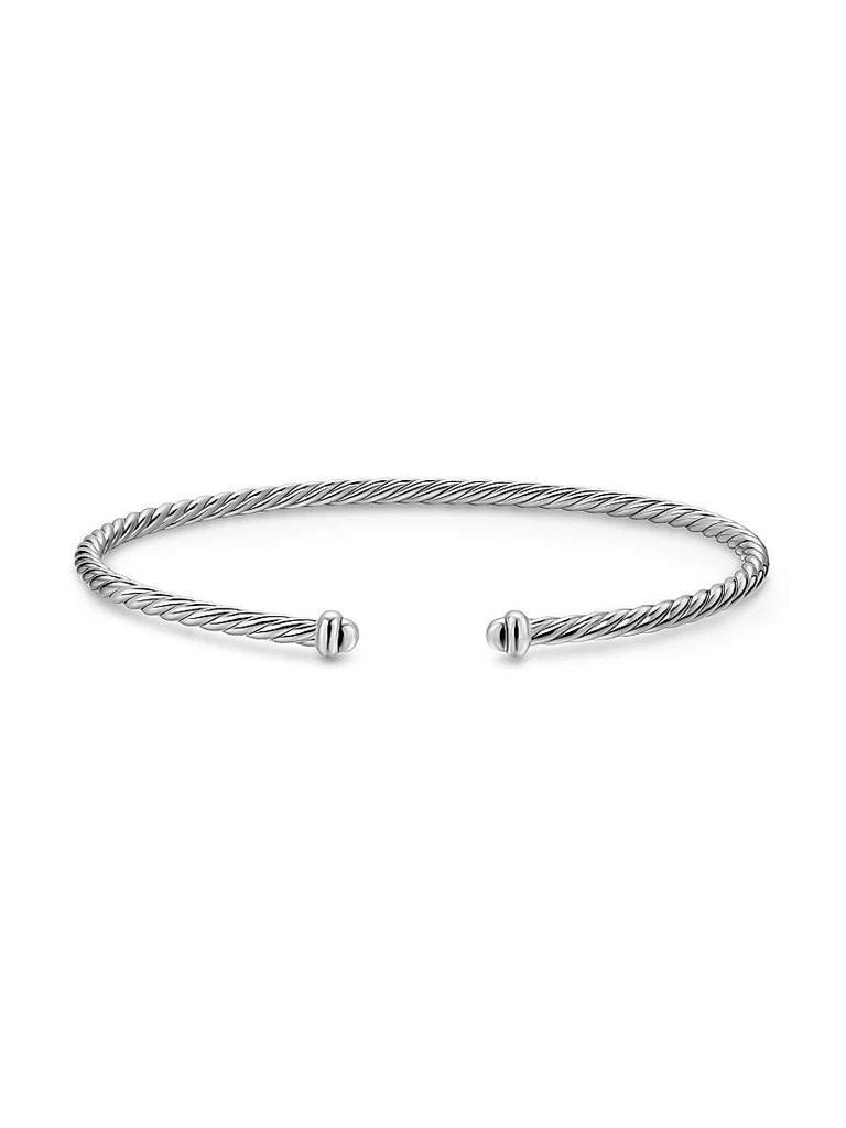David Yurman Micro Cable Flex Bracelet in Sterling Silver, 2.6MM 3