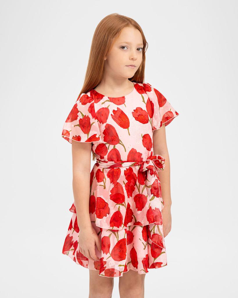 Zoe Girl's Savannah Tulip-Print Dress, Size 7-16