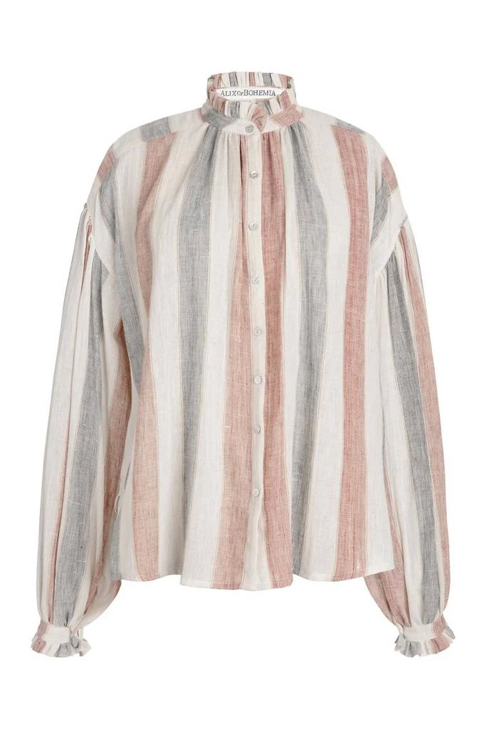 Alix of Bohemia Poet Blouse In White-Red-Blue Britannia 2