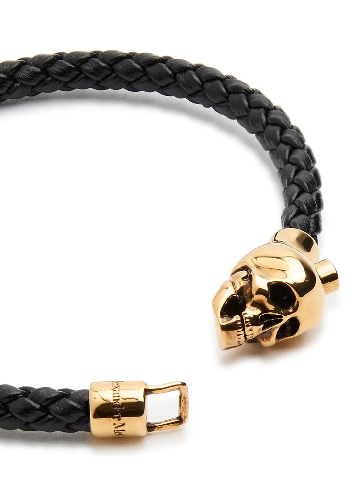Alexander McQueen Skull woven leather bracelet 4