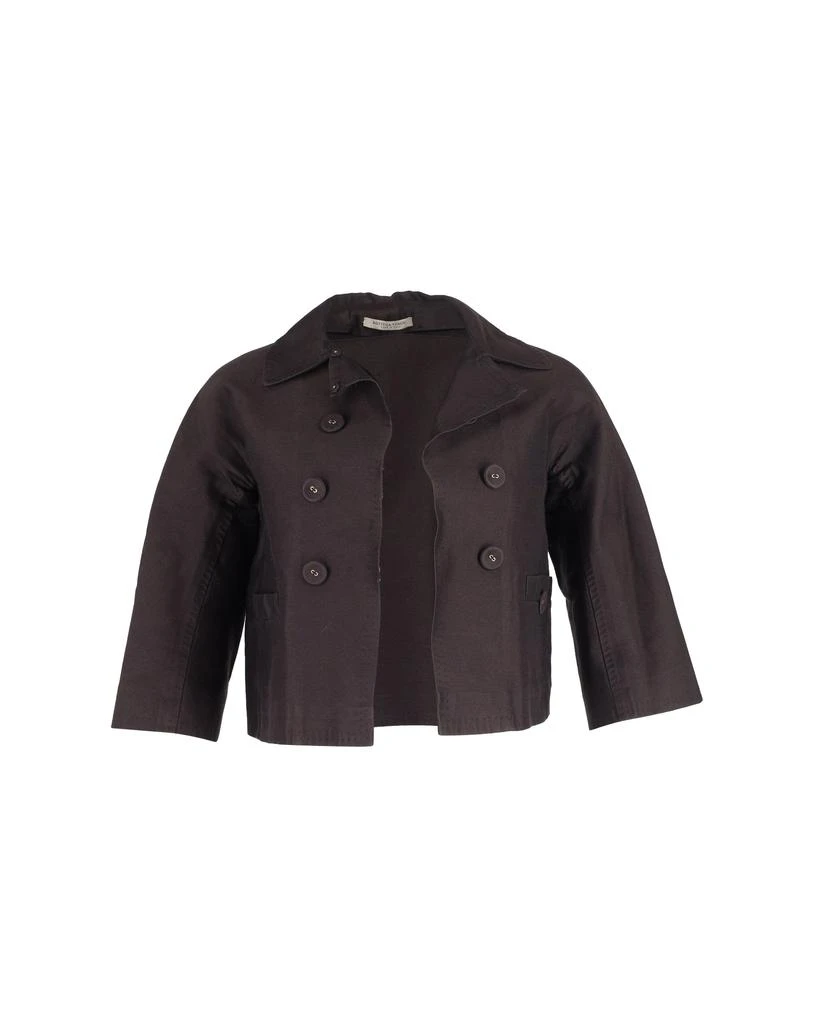 Bottega Veneta Cropped Bolero Jacket in Brown Cotton 1