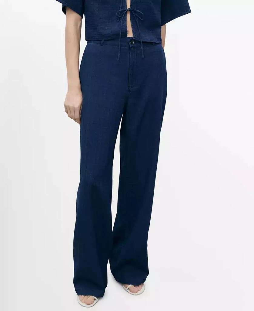 Mango Women's High-Waisted Soft Denim Jeans 1