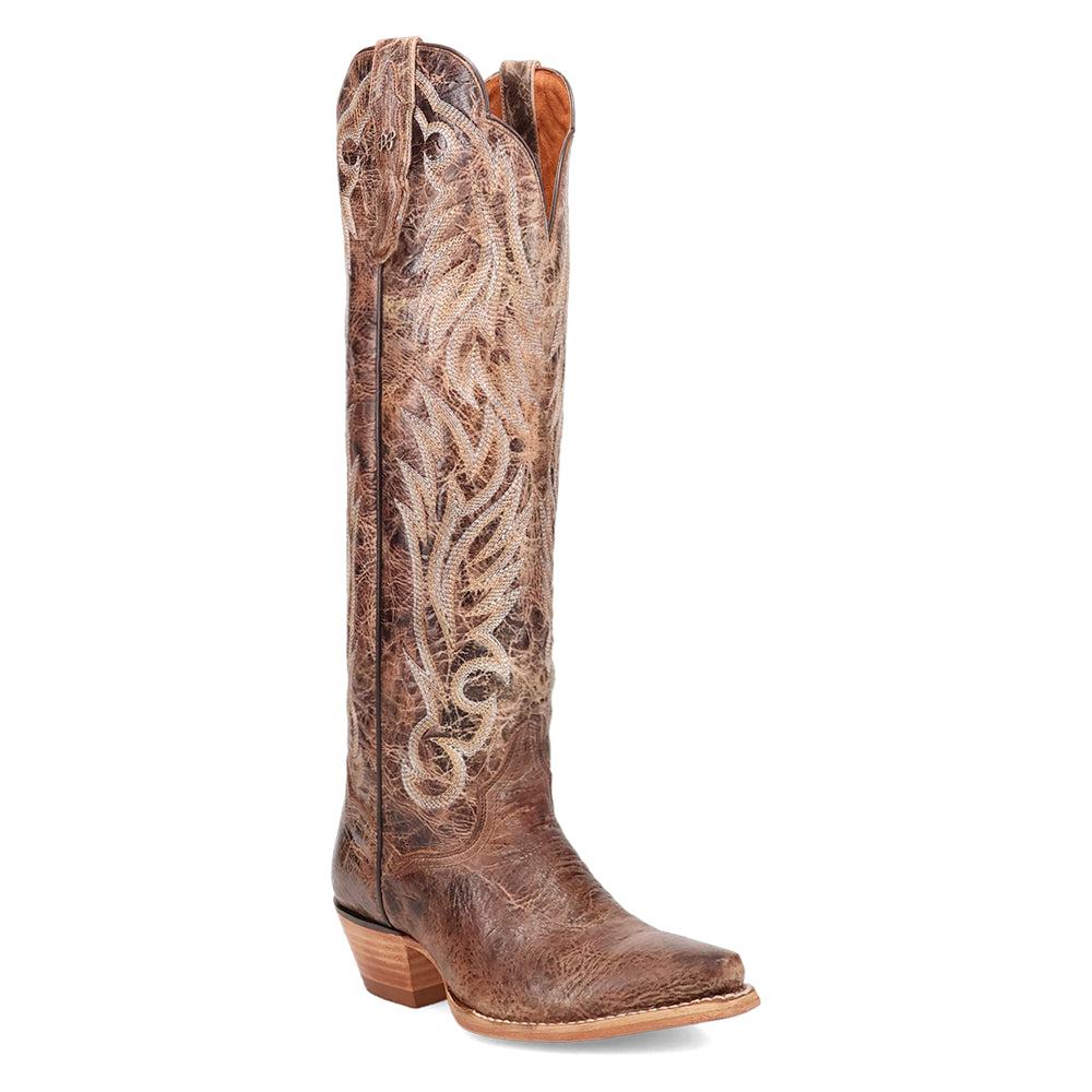 Dan Post Boots Rustic Ridge Embroidered Bison Snip Toe Pull On Cowboy Boots