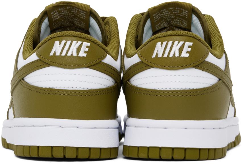 Nike Green & White Dunk Low Retro Sneakers