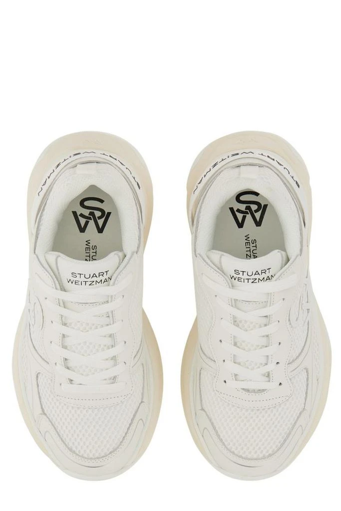 Stuart Weitzman Stuart Weitzman Logo Patch Mesh Lace-Up Sneakers 5