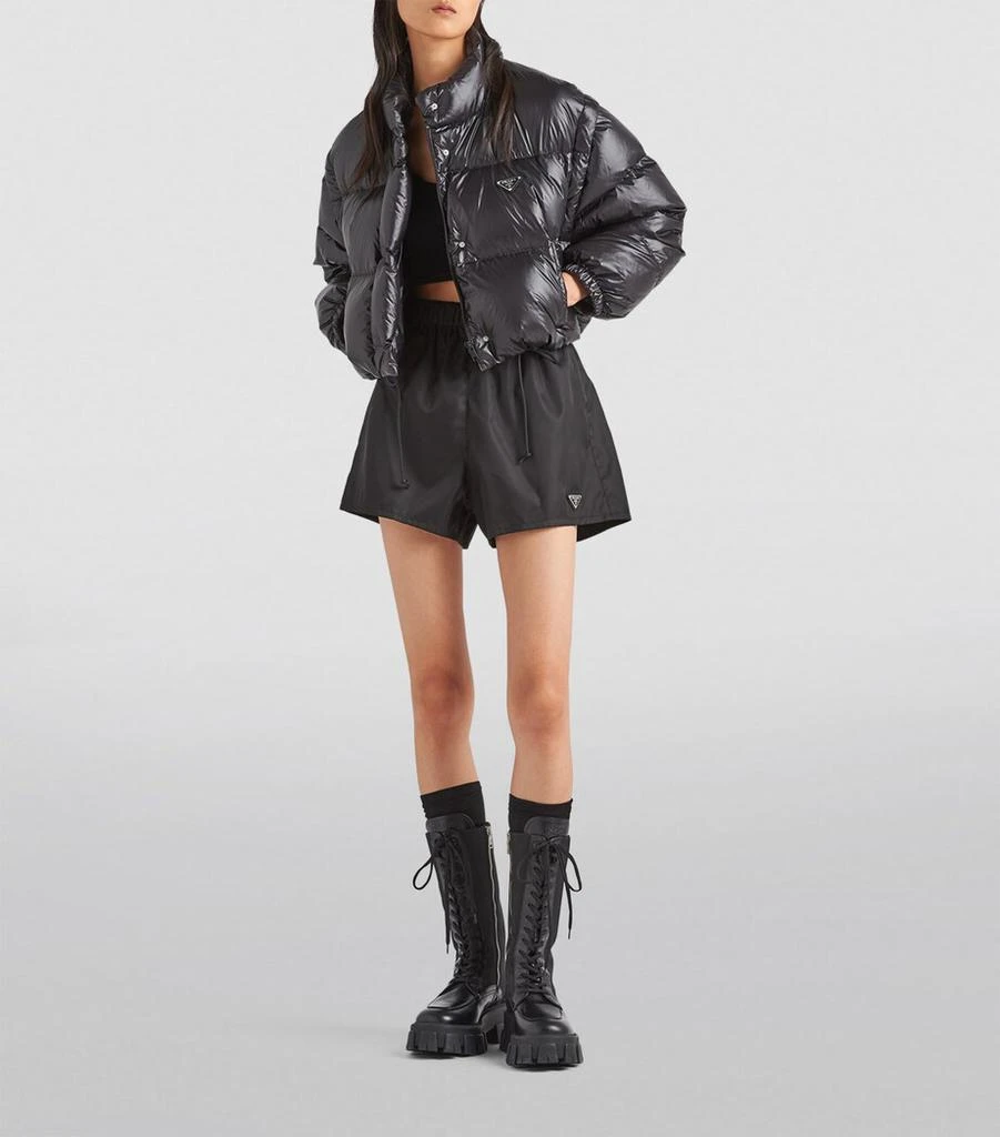 Prada Crop Re-Nylon Puffer Jacket 2