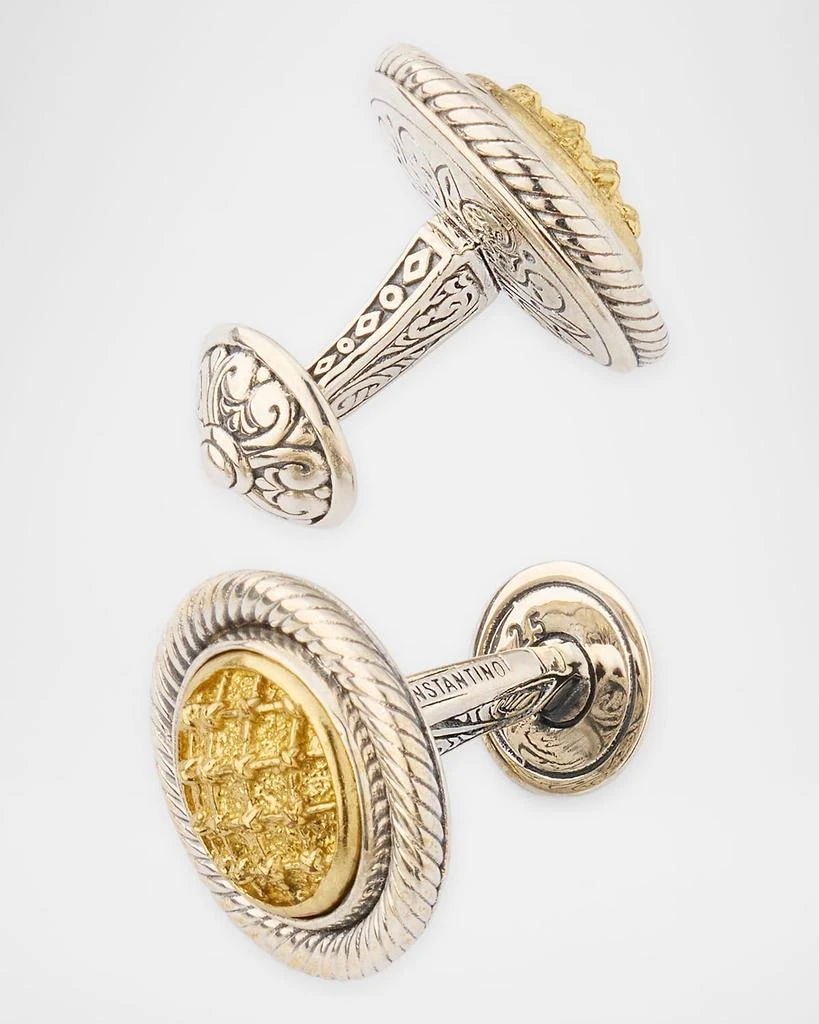Konstantino Men's Kavos Sterling Silver and Bronze Cufflinks 4