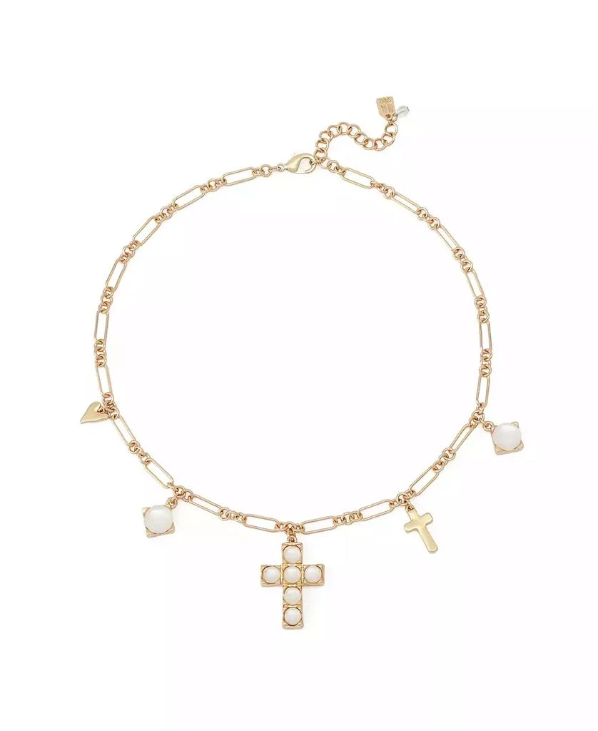 Robert Lee Morris Mother of Pearl Cross Bib Necklace
