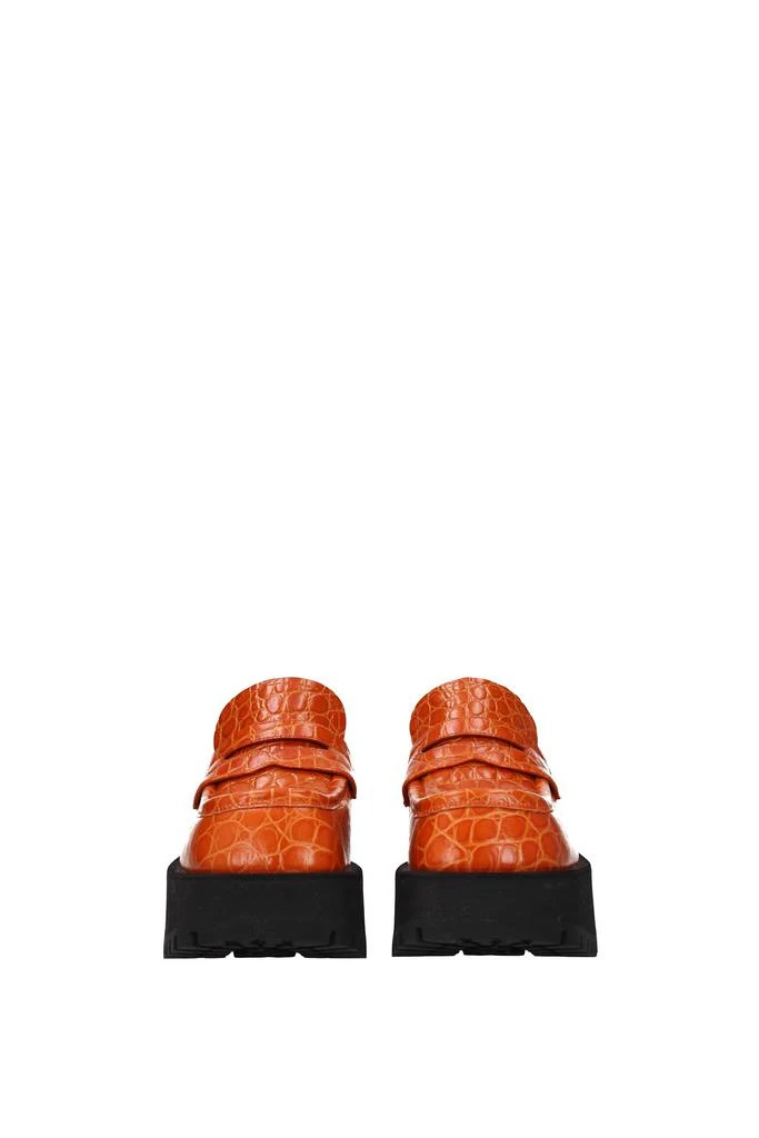 Marni Loafers Leather Orange Dragon Fire 3