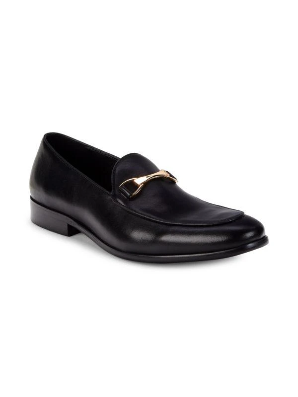 Saks Fifth Avenue Dunham Leather Bit Loafers - Business  display picture 1