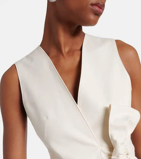 Max Mara Zampa bow-detail cotton-blend vest 4