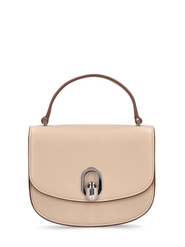 SAVETTE Mini Tondo Leather Top Handle Bag