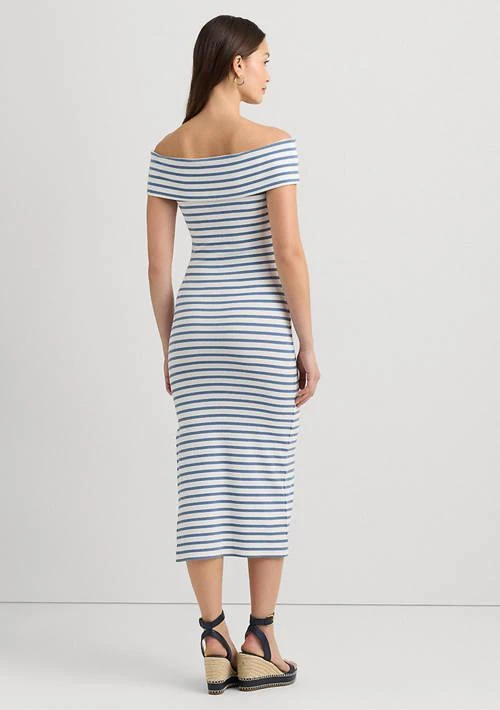 Ralph Lauren Ralph Lauren Striped Off The Shoulder Midi Dress 2