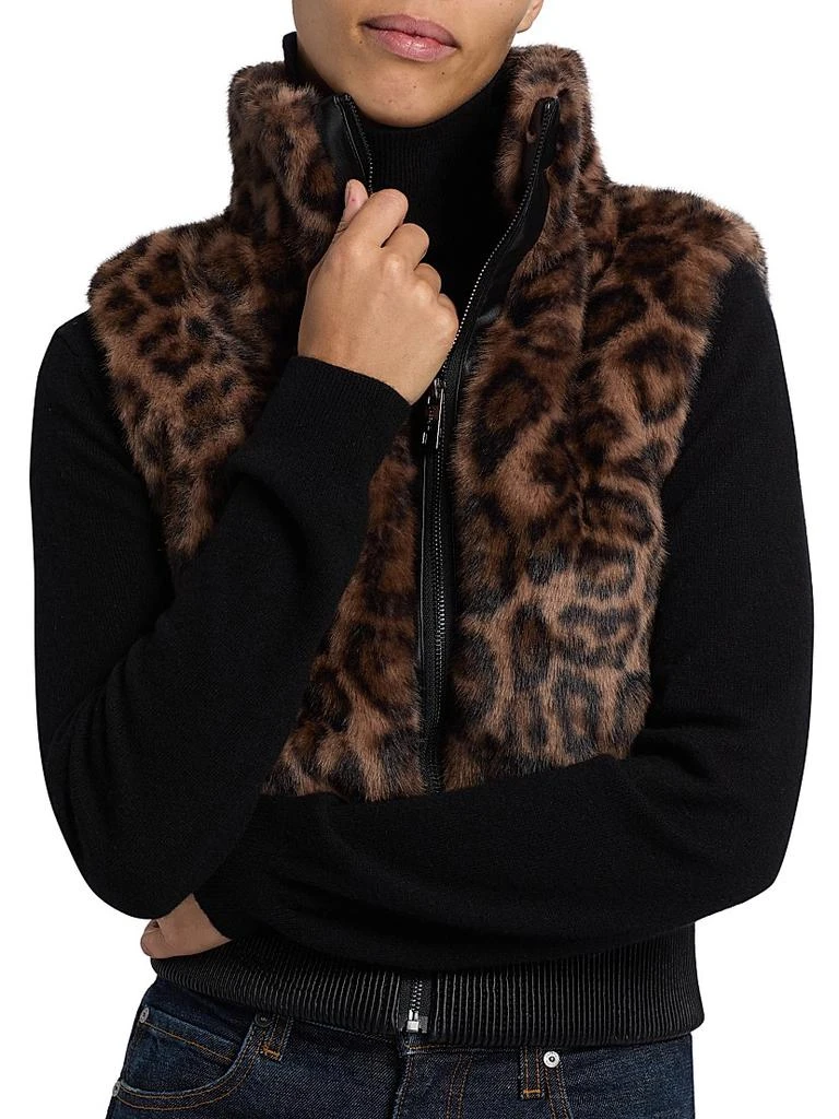 Jocelyn Animal-Print Faux-Fur Vest 6