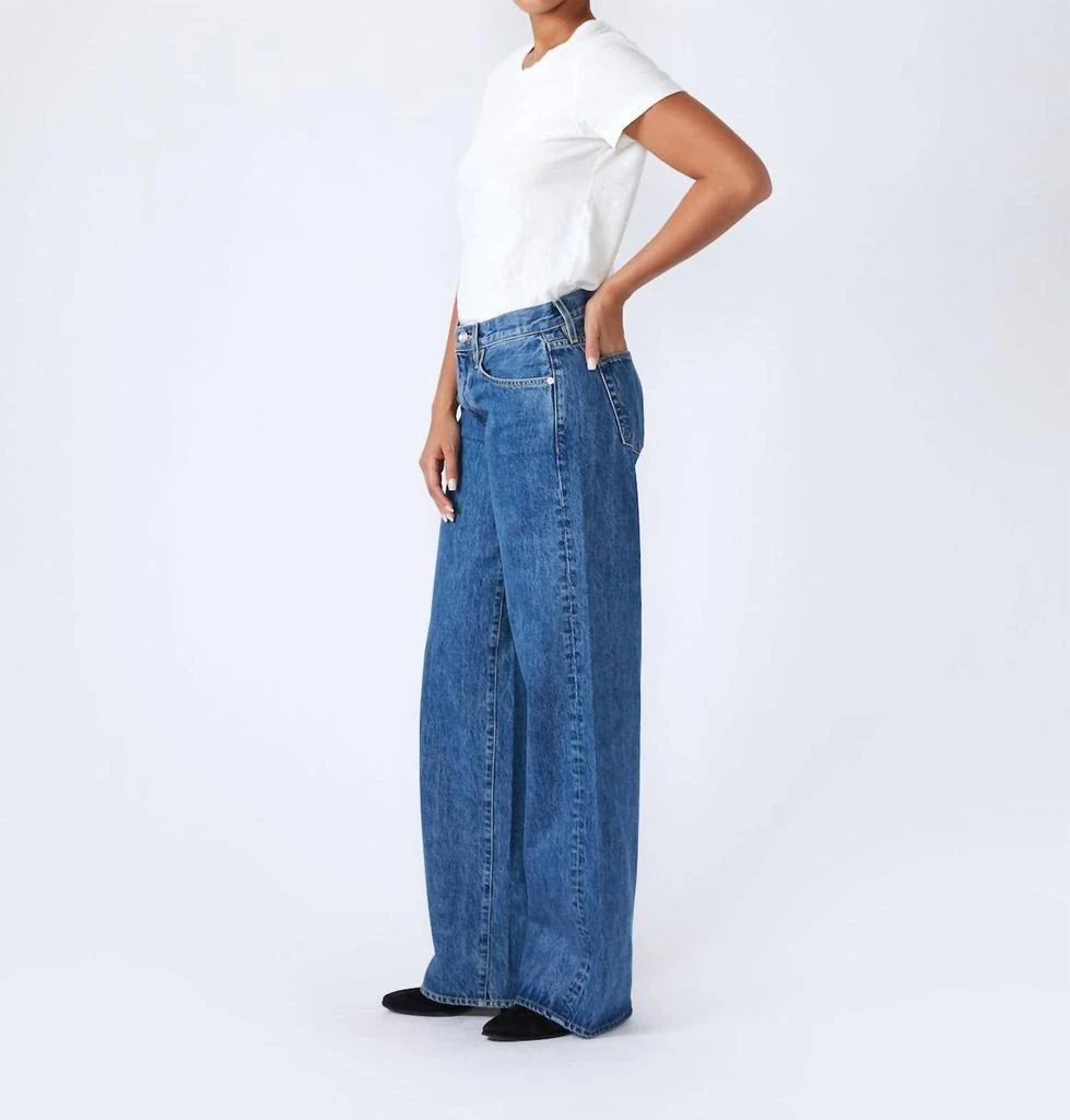 SLVRLAKE Mica Low Rise Wide Leg Jeans In Blue 3