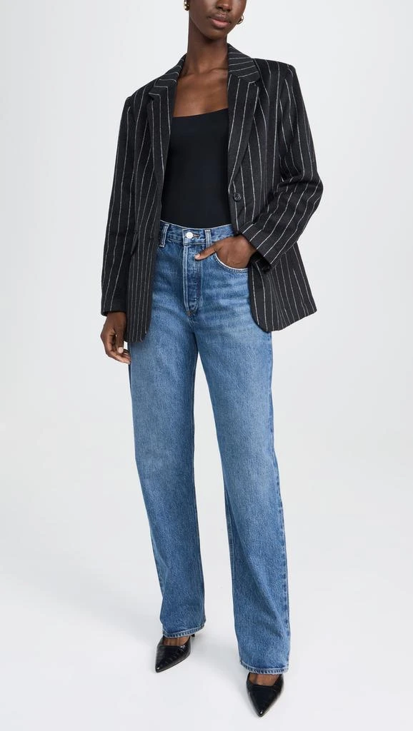 Stripe  Stare Square Neck Bodysuit 4
