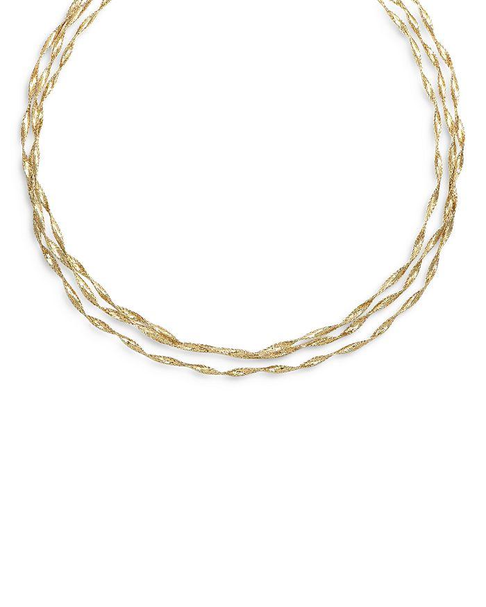 Alberto Amati 14K Yellow Gold Multi Strand Mesh Collar Necklace, 18"