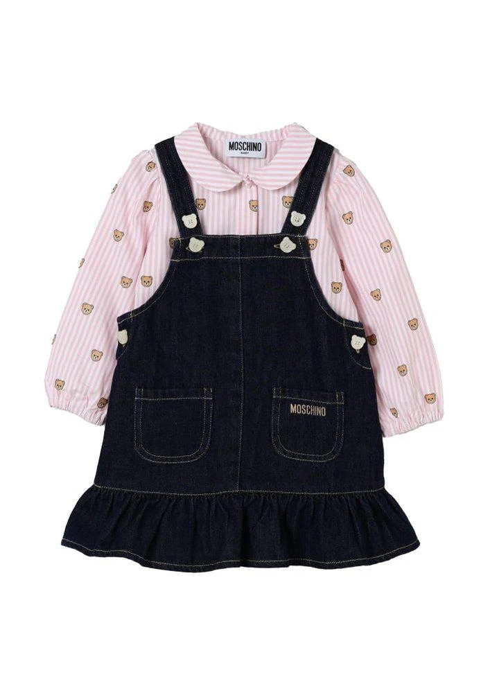 moschino shirt dress sale Moschino Girls Logo T-Shirt Dress in Black 10 Yrs