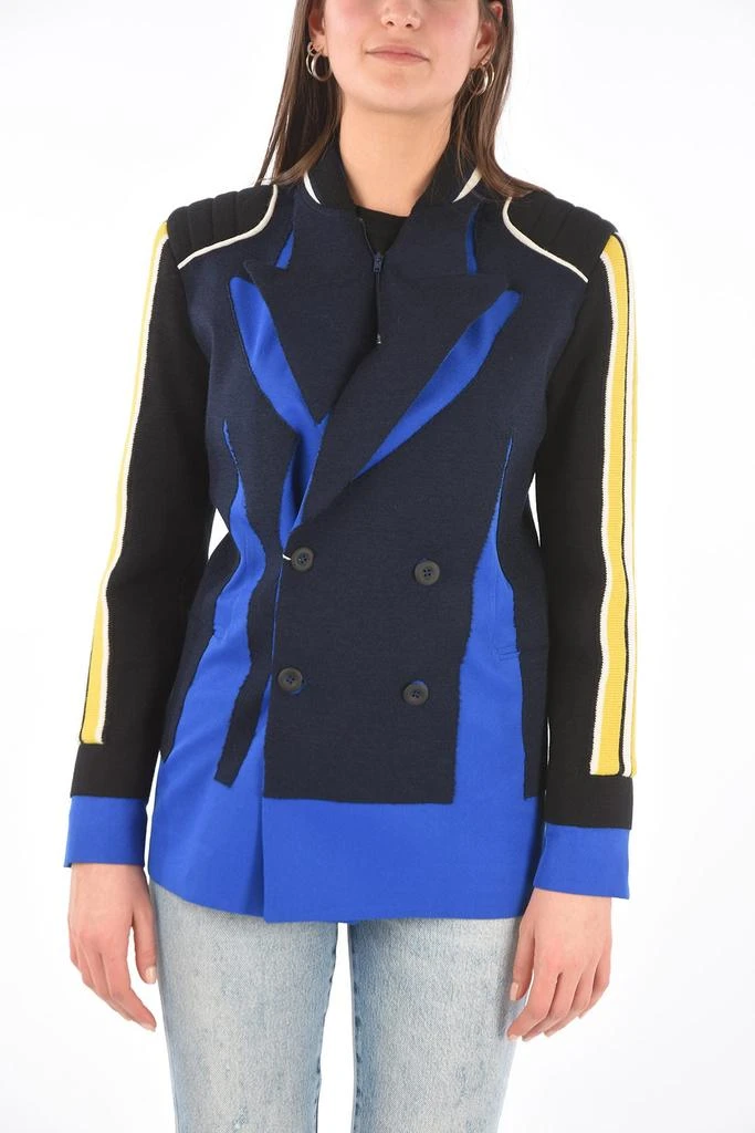 MAISON MARGIELA Mm0 Knitted Double Breasted Blazer With Peak Lapel 36 Italian Size 1