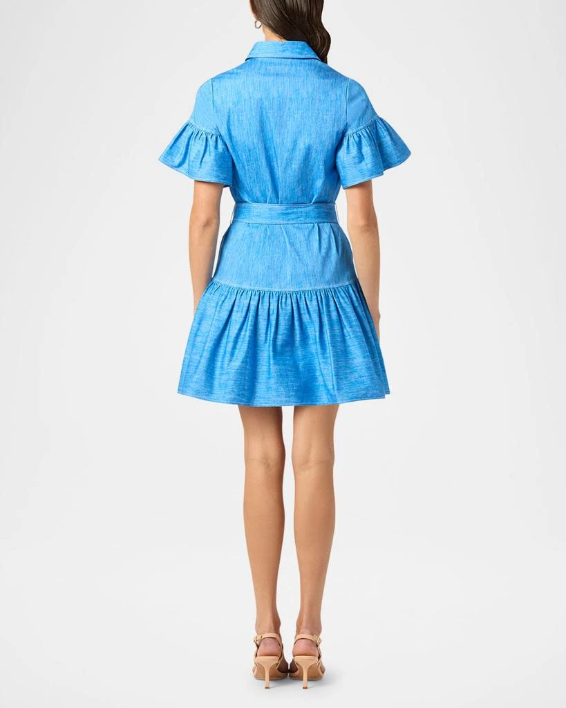 Shoshanna Lima Flouce Ruffle Button-Down Mini Dress 3