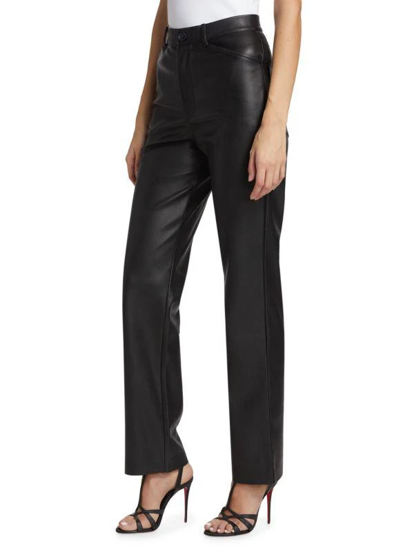 Susana Monaco Faux Leather Slim Fit Pants 3
