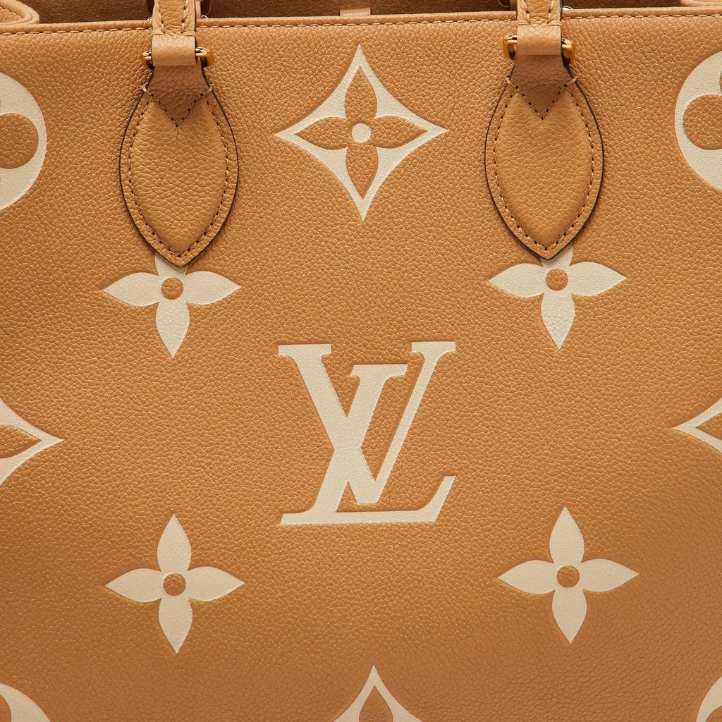 Louis Vuitton Louis Vuitton Beige/Ivory Monogram Empreinte Leather Onthego MM Tote Bag 5
