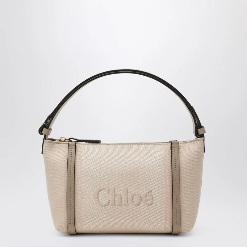 Chloé Chloé Carry bag in pink beige striped canvas 1