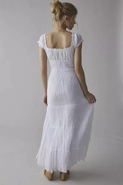 Kimchi Blue Kimchi Blue Sienna Cotton Smocked Milkmaid Maxi Dress 3