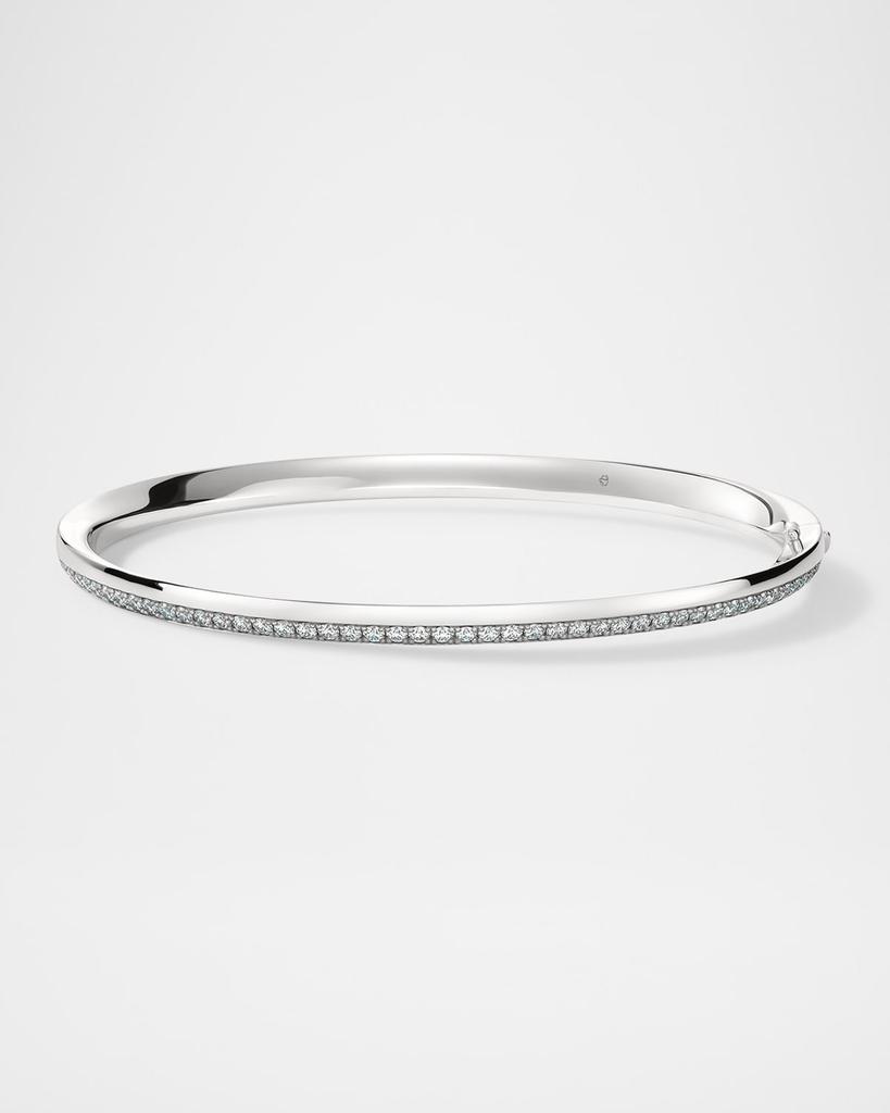 Hearts On Fire 18K White Gold Barre Pave Diamond Bangle Bracelet
