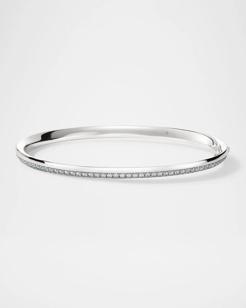 Hearts On Fire 18K White Gold Barre Pave Diamond Bangle Bracelet 1