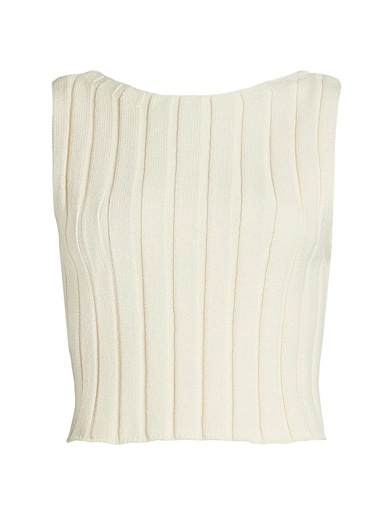 Reformation Callie Cotton Rib-Knit Sweater Tank 1