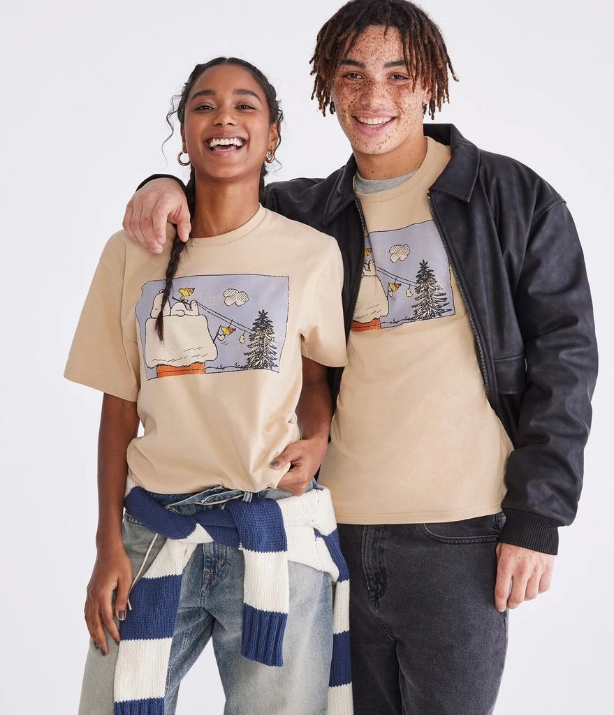 Aeropostale Peanuts | Aéropostale Snoopy Ski Lift Relaxed Graphic Tee 1