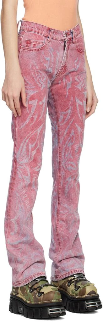 MadeMe SSENSE Exclusive Pink Laser Butterfly Jeans 2