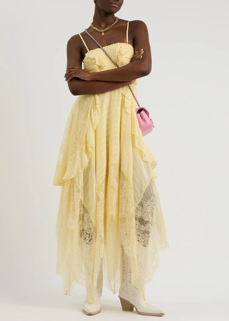 Free People Sheer Bliss lace-panelled chiffon midi dress 4