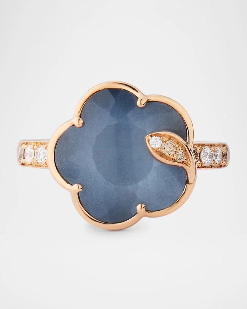 Pasquale Bruni Ton Joli 18K Rose Gold Diamond and Moonstone-Onyx Statement Ring 1