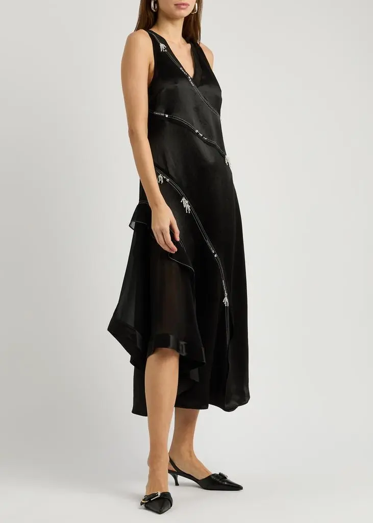 3.1 Phillip Lim Embellished asymmetric satin midi dress 4