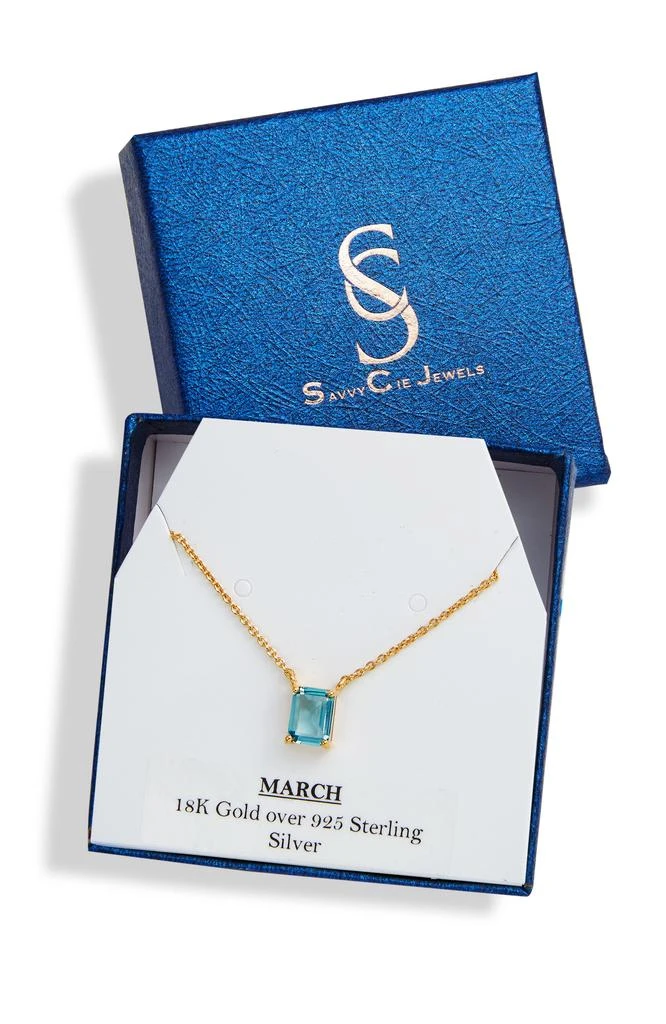 Savvy Cie Jewels Vermeil Birthstone Necklace 6