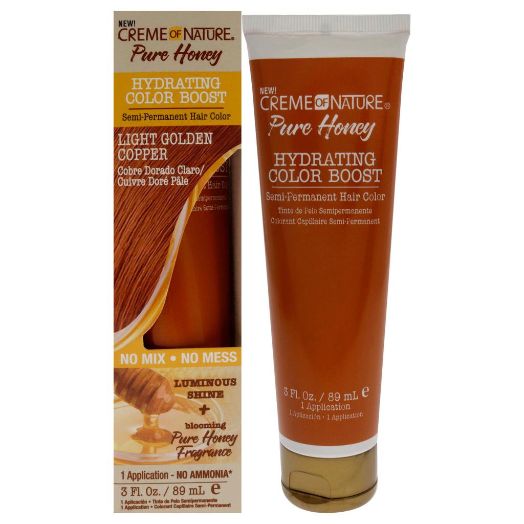 Creme Of Nature Pure Honey Hydrating Color Boost Semi-Permanent Hair Color - Light Golden Copper by  for Unisex - 3 oz Hair Color