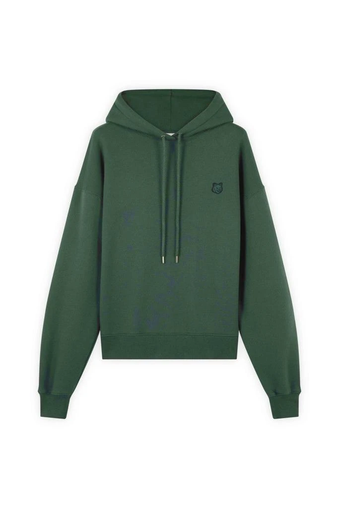 Maison Kitsune Comfort Cut Green Cotton Hoodie 1