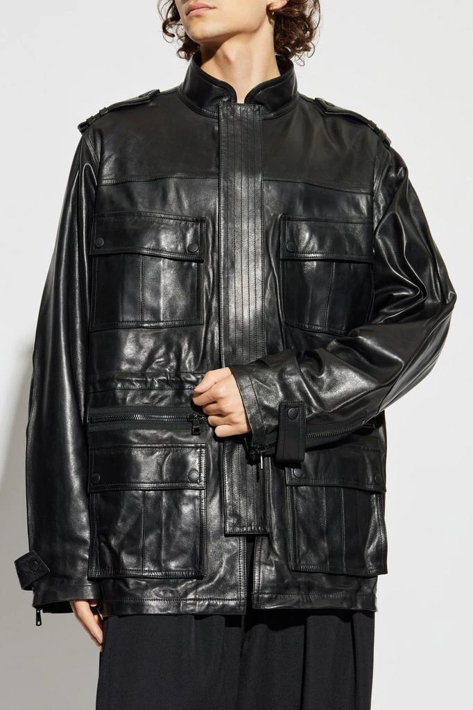 Balmain Balmain Oversized Leather Jacket 2