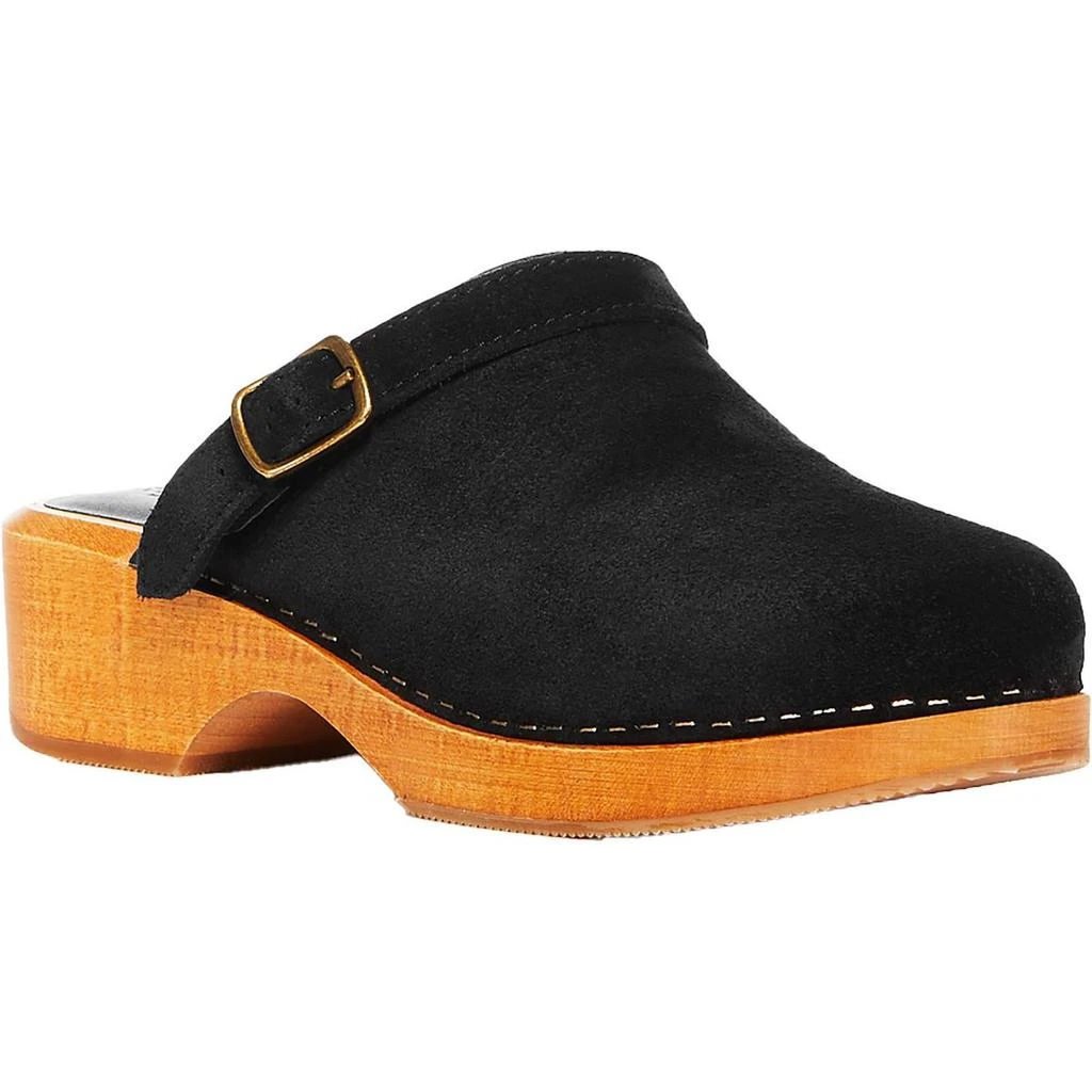 REDONE 70s Classic Womens Leather Buckle Clogs 4