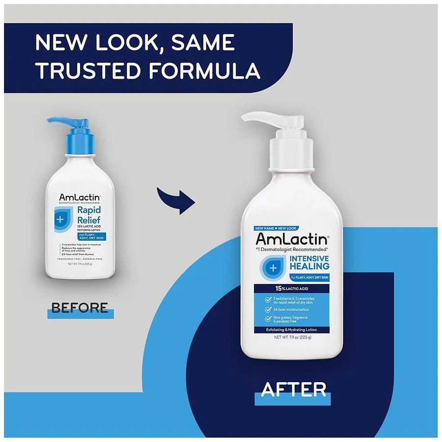 Amlactin Intensive Healing Body Lotion with Ceramides Unscented 6