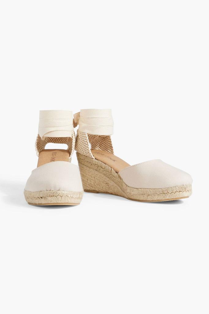 IRIS & INK Gabriella canvas wedge espadrilles