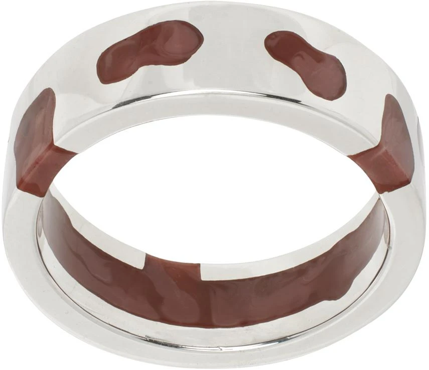Ellie Mercer Silver 
Brown Classic Band Ring