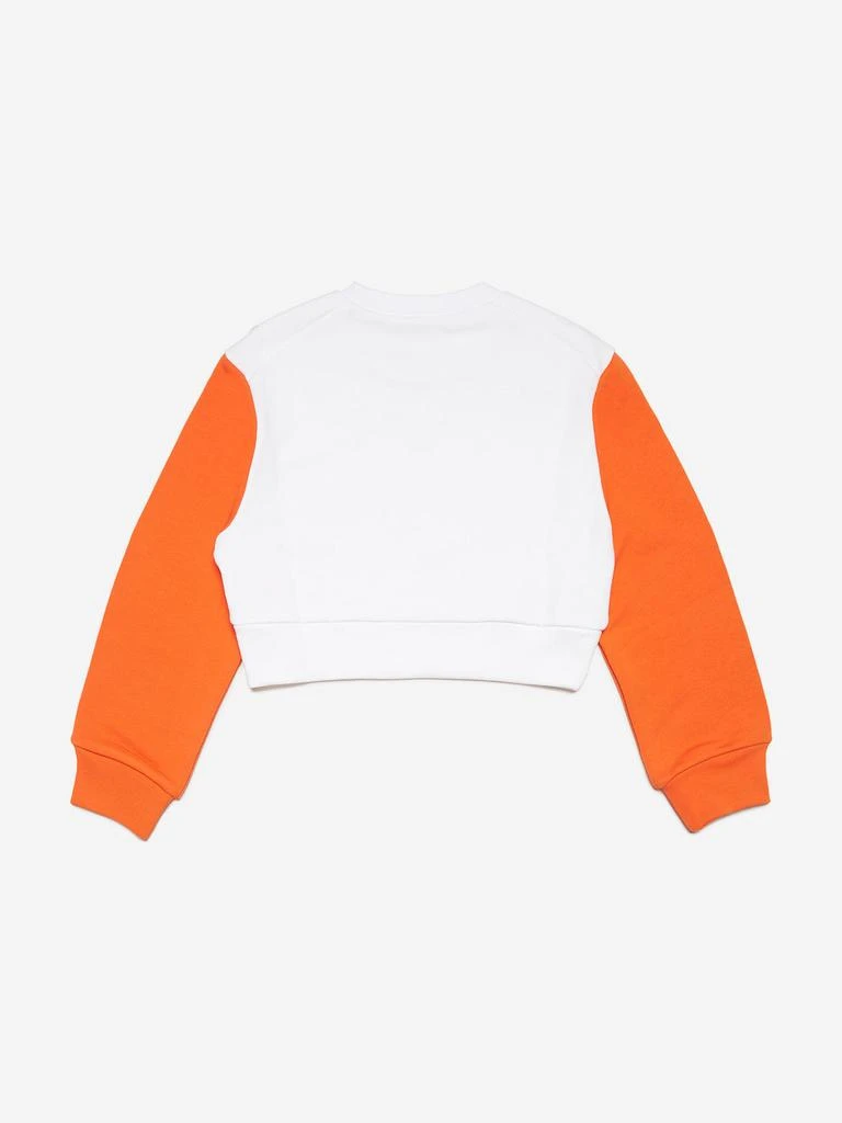 Marni MARNI Girls Embellished Flower Sweatshirt in White 3