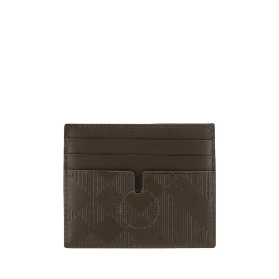 Burberry Check Pattern Leather Card Case 1