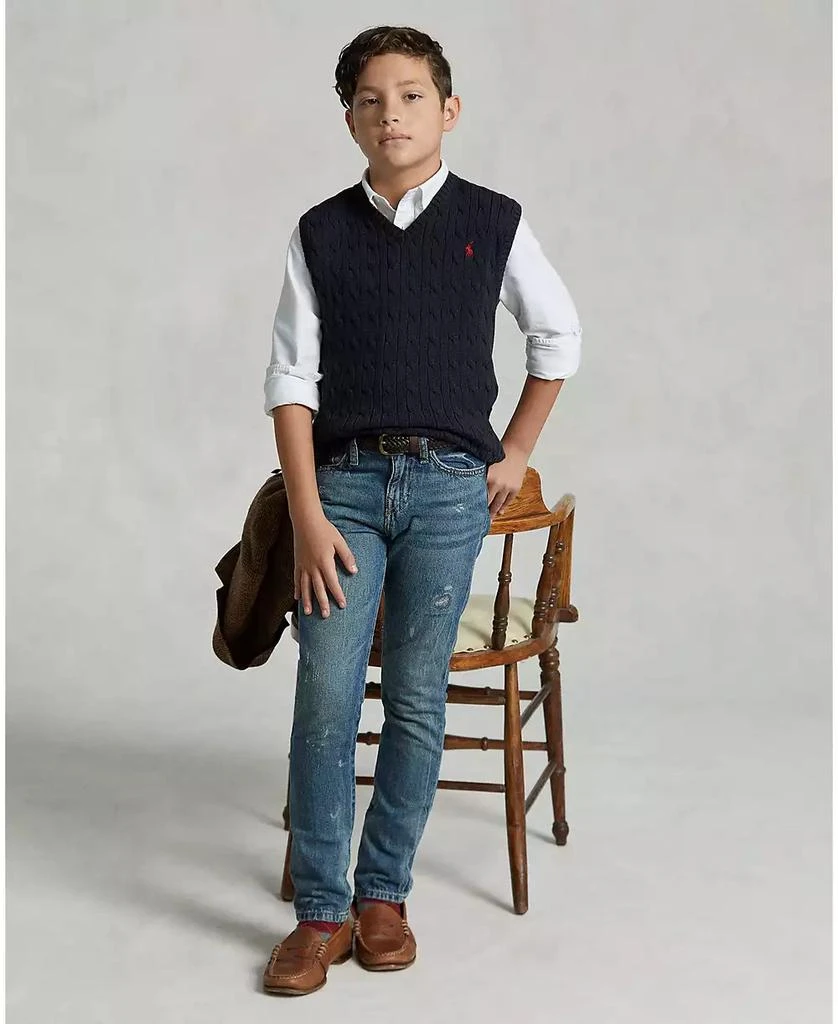 Ralph Lauren Big Boys Cable- Knit Sweater Vest 8