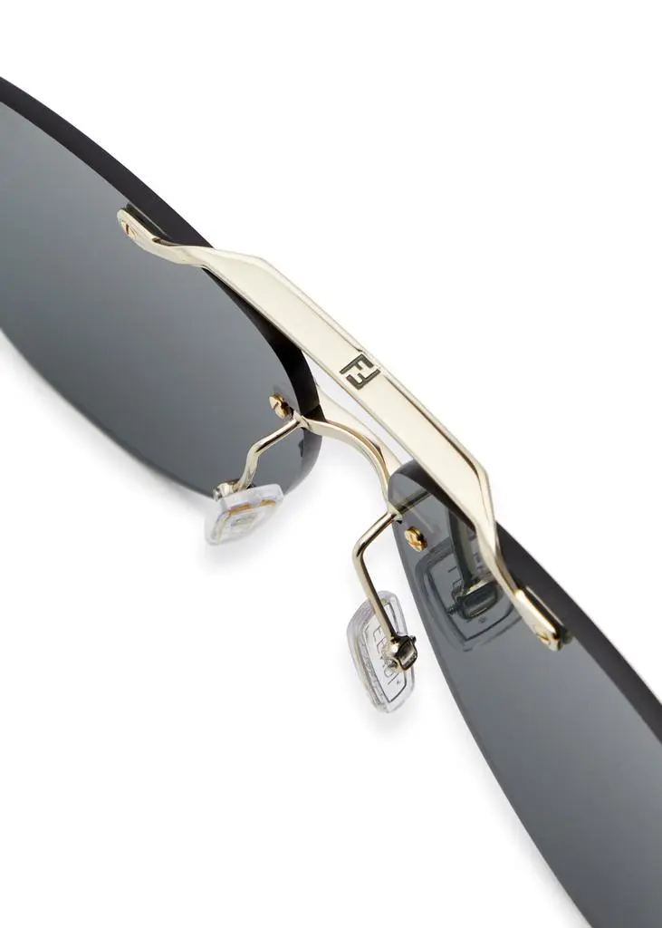 Fendi Fendi Sky rimless aviator-style sunglasses 3