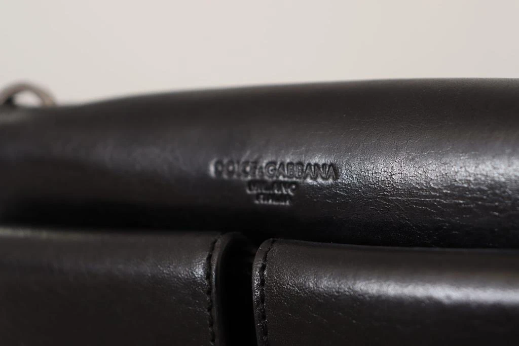 Dolce & Gabbana Dolce & Gabbana Black Leather Wristlet Mini Bag Card Bill Wallet 7
