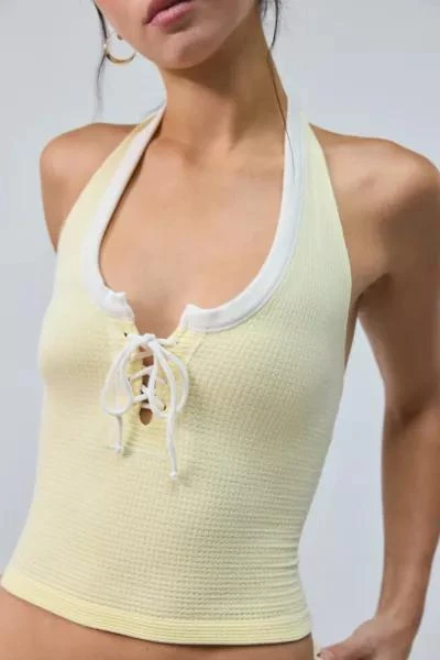 Out From Under Out From Under Stassi Seamless Knit Lace-Up Halter Top 2